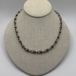Premier Design Silver Tone Collar Linked Necklace 18 inches Preowned